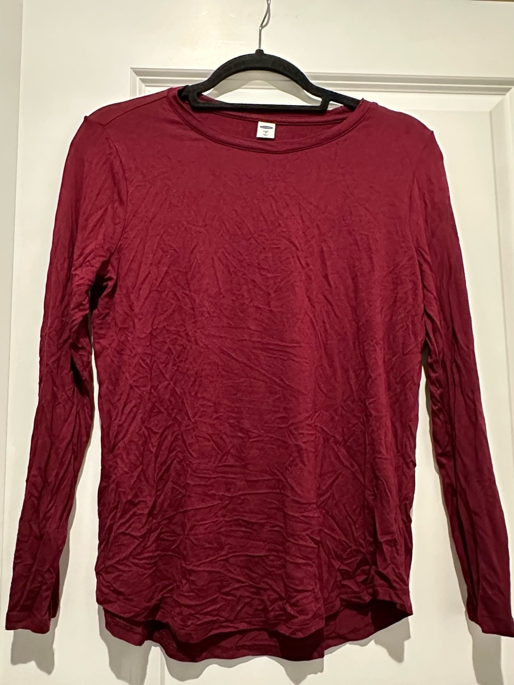 Old Navy Long Sleeve Crewneck Top - Deep Wine